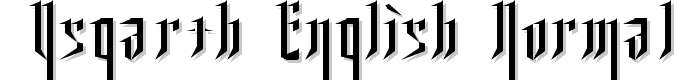 Ysgarth English Normal font
